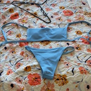 Ribbed Baby blue swimsuit